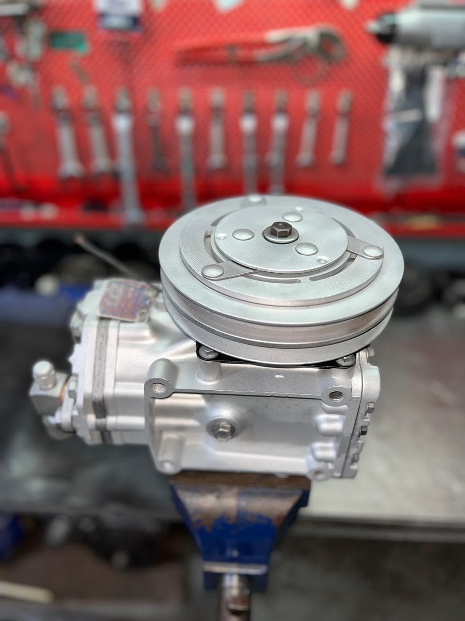 Compresor terminado — taller de Los Calvos Compresores, reparación de compresores de aire acondicionado automotor